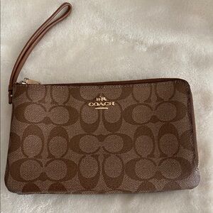 Coach Brown Wristlet